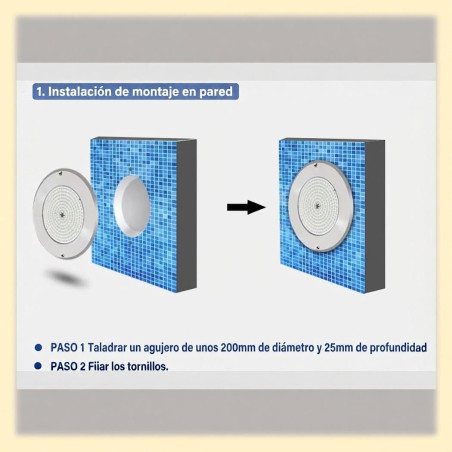 Luce LED per piscina SLIM 18W ACCIAIO INOX
