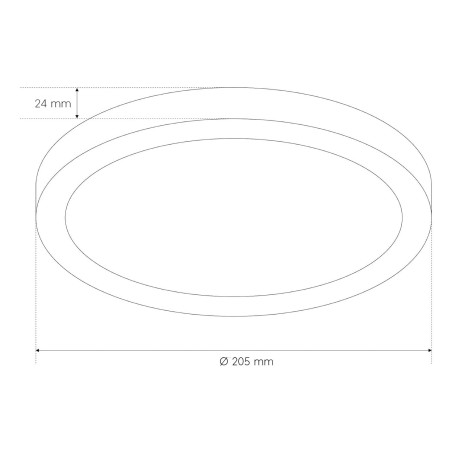Lâmpada de teto SLIM LED 18W