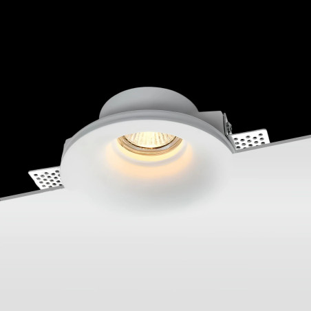 Anello da incasso rotondo in Gesso Pitturabile Ø100mm per Lampadina GU10