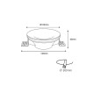 Anel downlight redondo de gesso Ø100mm para Lâmpada GU10