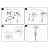 Round recessed downlight Plasterboard/drywall Integration Ø100mm for GU10 Bulb
