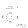 Spot encastrable en plâtre/placo rond incurvé  Ø130mm pour Ampoule GU10