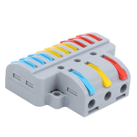 Connecteur Rapide 3 Entrées 6 Sorties 0,08-4 mm²