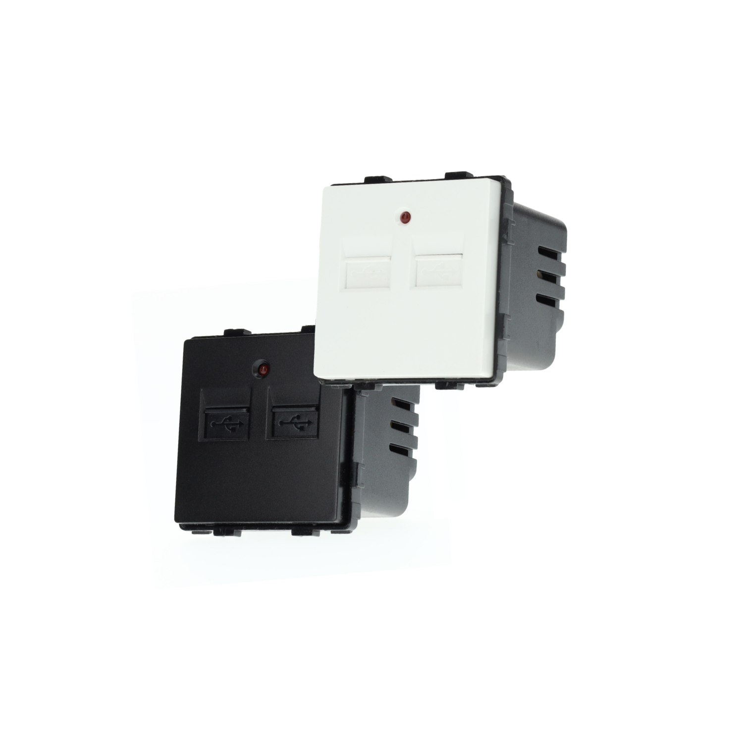 Base USB Empotrable Doble - Serie Pro