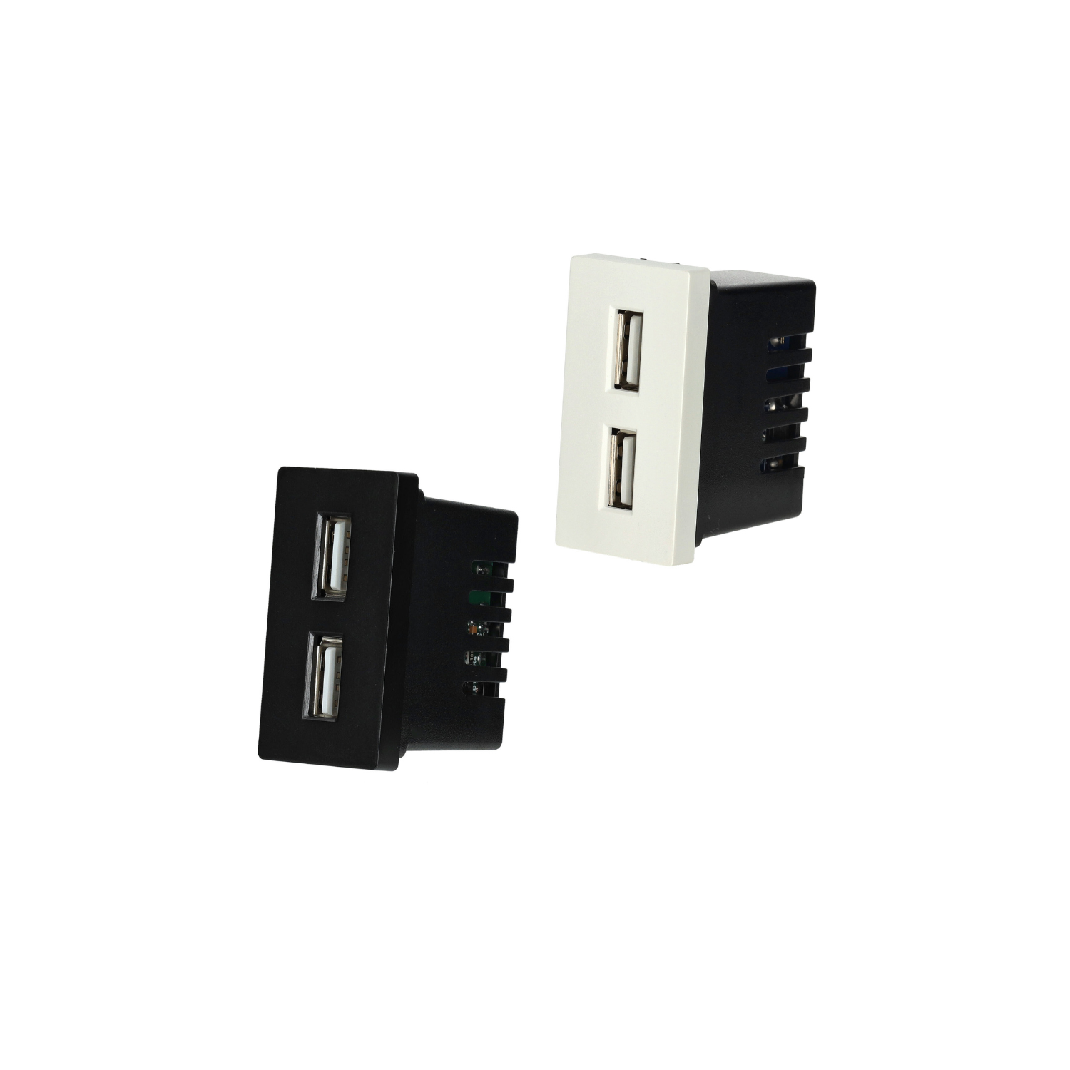 Base Modular USB Empotrable Doble - Serie Pro