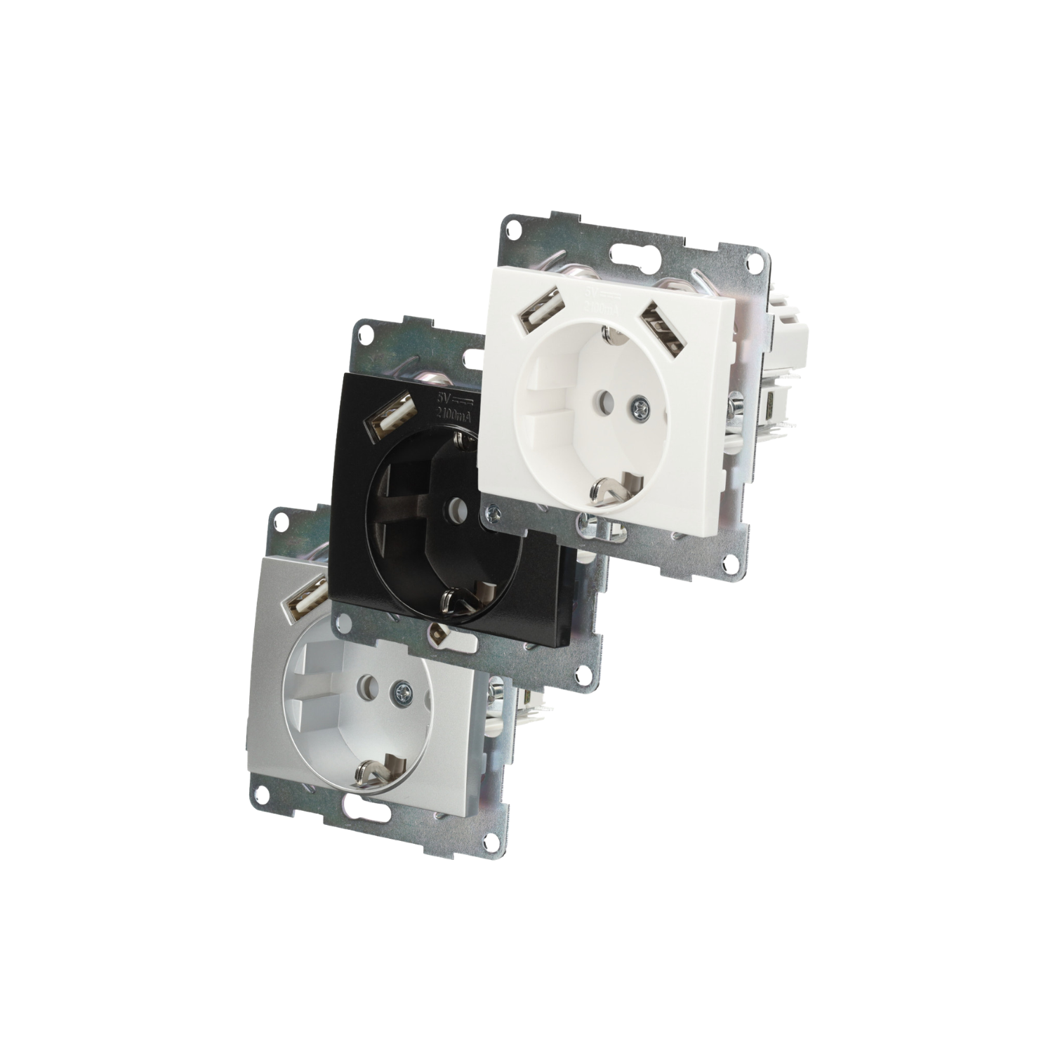 Base Enchufe Schuko con USB Doble - Serie PC