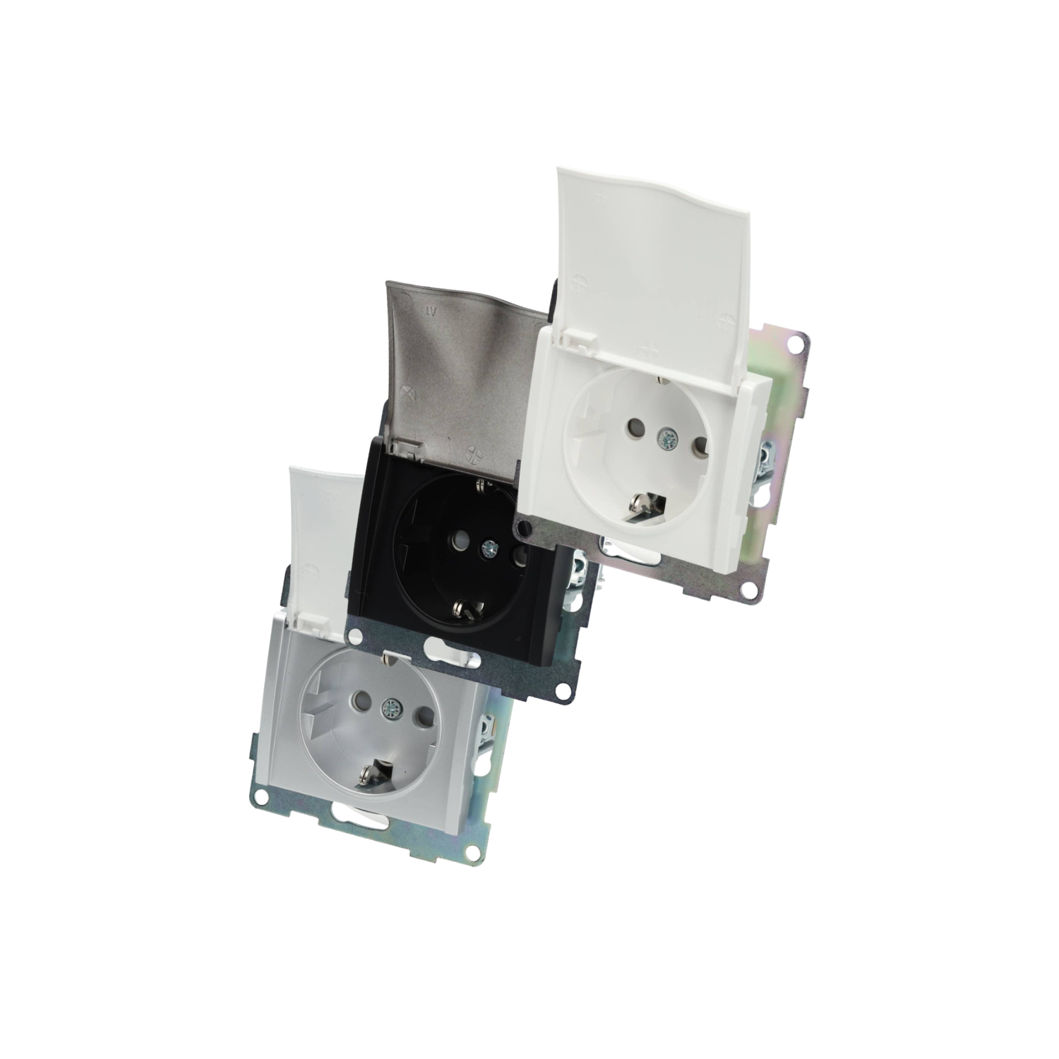 Base Enchufe Schuko con tapa 16A - Serie PC