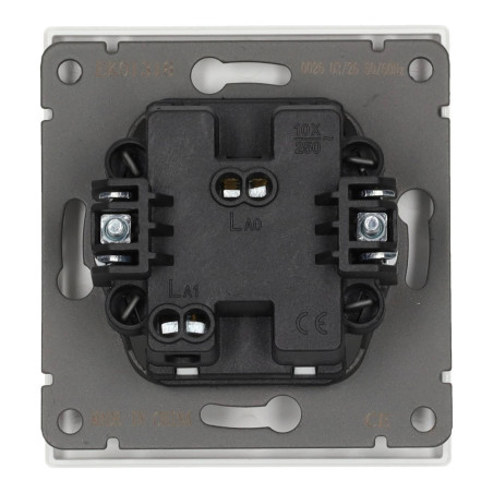 Por detrás Interruptor Simple 10A - Serie Zero