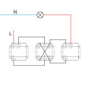 Esquema Interruptor Simple Cruzamiento 10A - Serie Zero