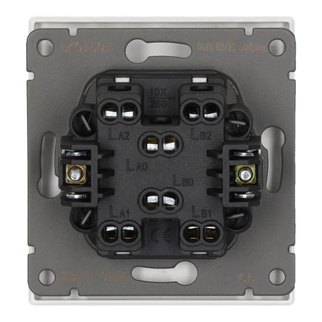 por detrás Interruptor Simple Cruzamiento 10A - Serie Zero