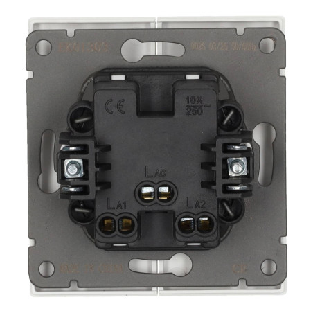 parte de atrás Interruptor Doble 10A - Serie Zero