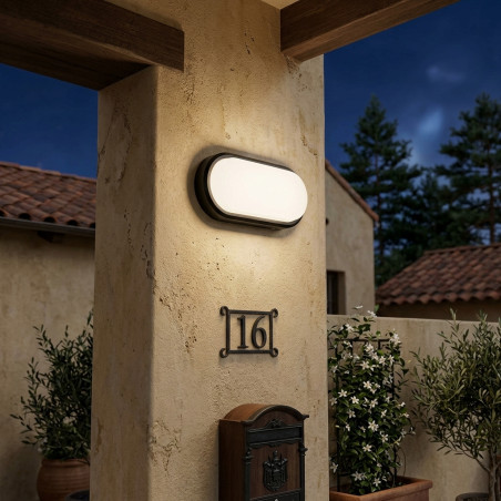 Plafón LED oval 12W IP54
