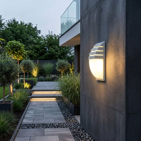 E27 CURVE WALL LAMP grey