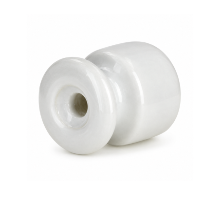Aislador blanco para cable trenzado porcelana - Serie Vintage