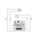 conexión Receptor RF 433 MHz 1 Canal 10A para Interruptor Inalámbrico