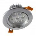 Downlight Led 7W plata luz blanca