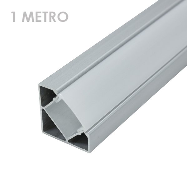 Profile for 1 m LED Strips - Corner, Aluminium