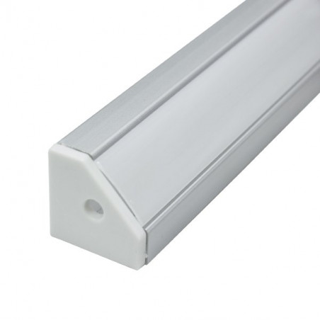 Profile for 2 m LED Strips - Corner, Aluminium