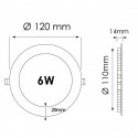 Pannello rotondo da 6W downlight