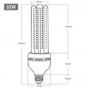 Kolbenlampe 360º 32W