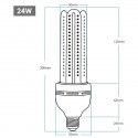 Lampadina pannocchia 360º 24W