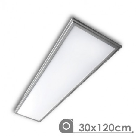 Luci da Esterno  Pannello a LED da Soffitto o Parete con Cornice in  Argento, 60 x 60 cm, 40W, 3600 lumen