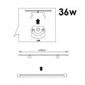 Armadura LED estanque 36W IP65