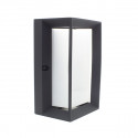 LED E27 square black wall lamp IP54