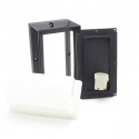 LED E27 square black wall lamp IP54