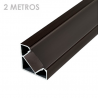 Profil d&#39;angle en aluminium pour bande LED 2m noir