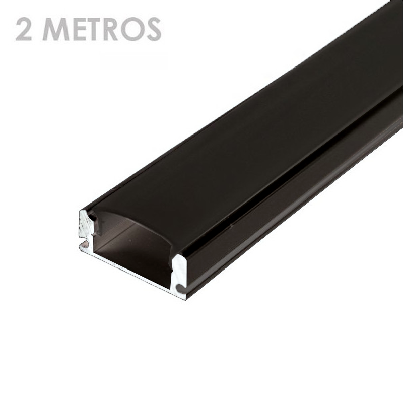 Perfil de Aluminio Negro, perfil de 40 x 40 mm x 3000mm de longitud