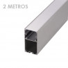 Profilé rectangulaire en aluminium, bande de leds 66 x 35 x 2000mm