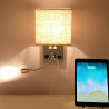WALL LAMP E27 + READING LIGHT + USB