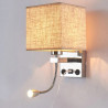 LAMPE MURALE E27 + LISEUSE + USB