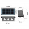 Aplique solar LED bidireccional 6 LEDS IP54