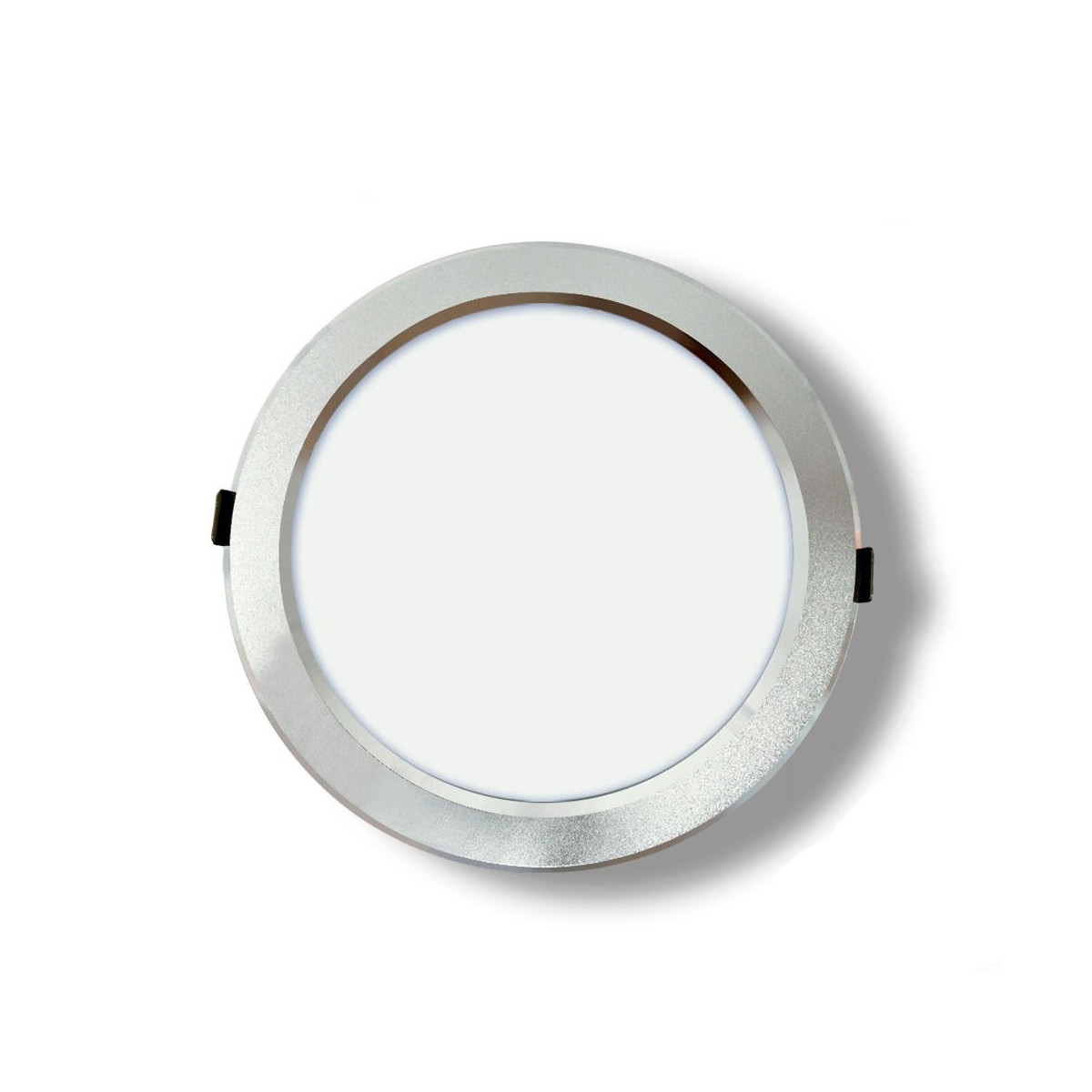 LED Downlight - silver Frame, Wide Beam, 12W