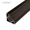 Angle profil bande d’aluminium led 1m noir