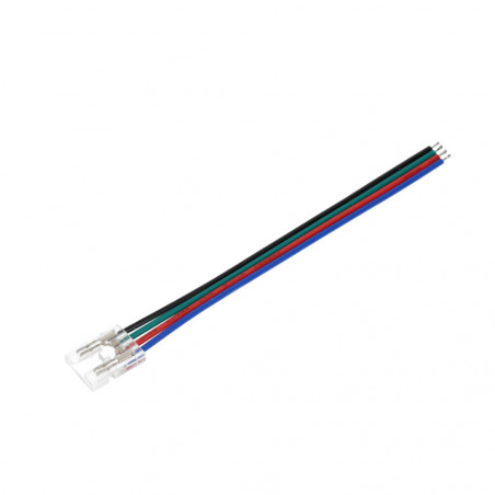 Ficha Con Cable Para Unir Tiras De Led 10mm RGB