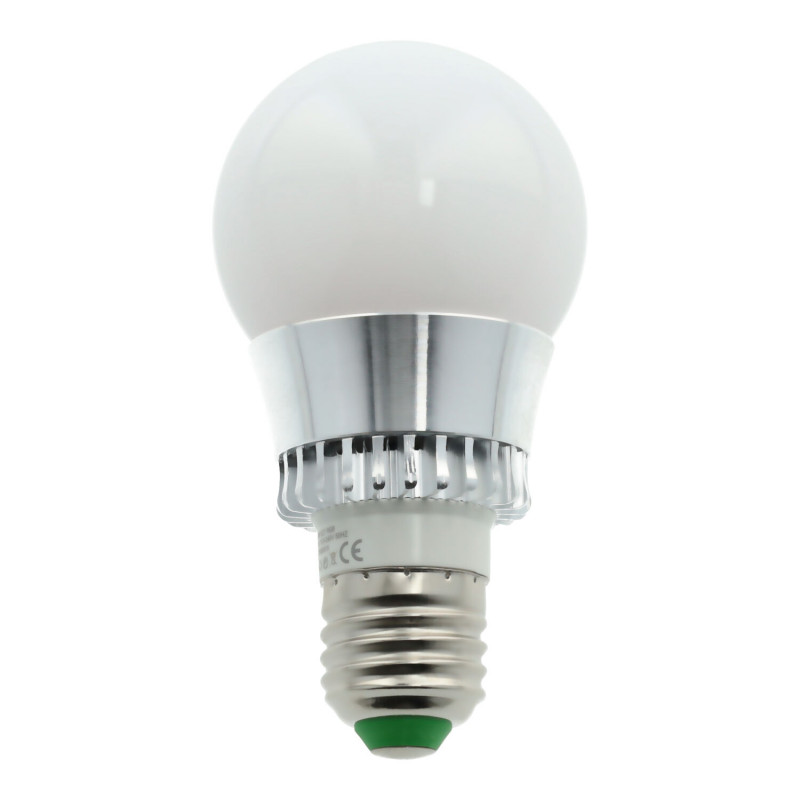 Lámpara de LEDs RGB 3W E27 Esferica con Mando a Distancia