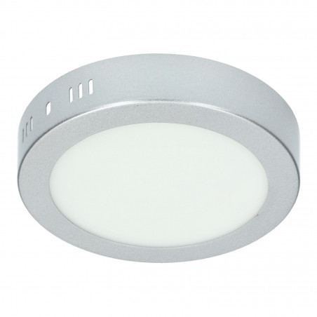LED Ceiling Light - Round, 12W silver
