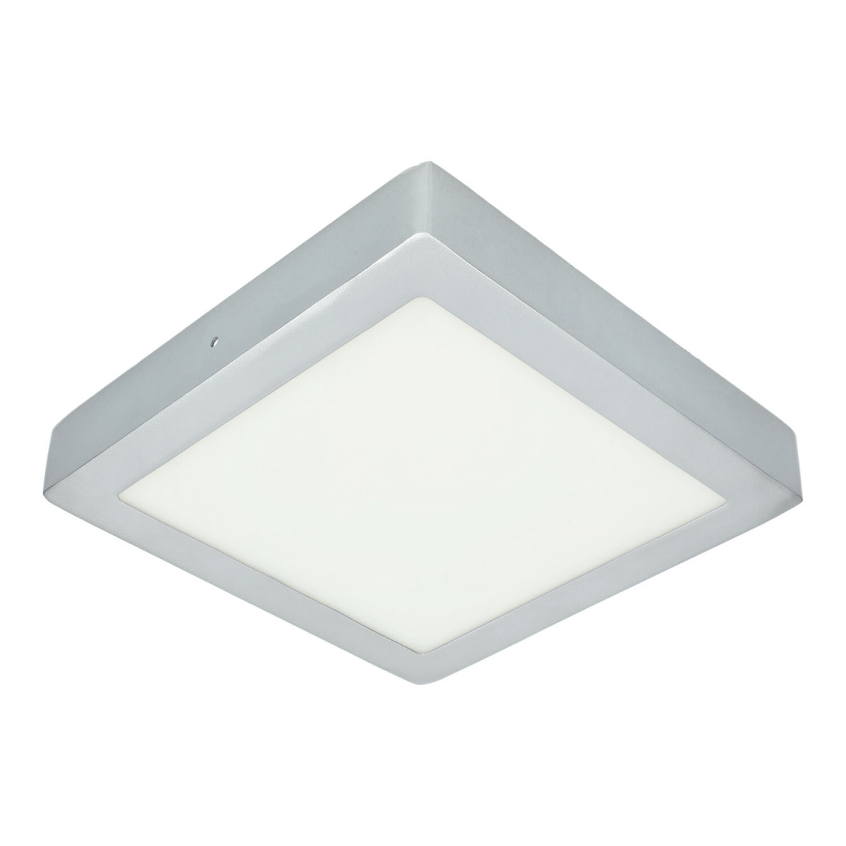 Lâmpada de teto LED 18W quadrado prata