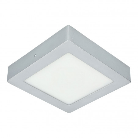 Plafonnier LED carré ASMIN (42W) en métal gris