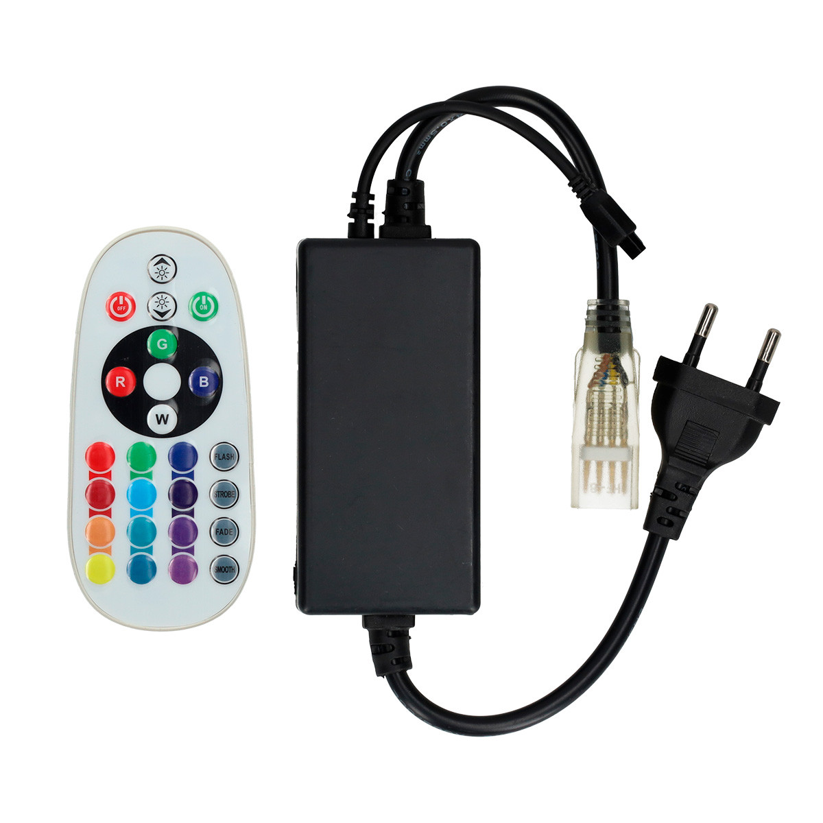 Controlador de fitas LED 220v RGB com controlo remoto