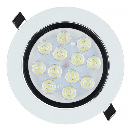 LED Downlight - 12W, White Frame