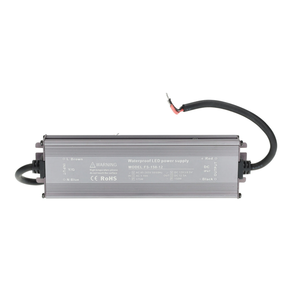 Transformateur Led 12V MEANWELL 150W IP67- Eclairage led