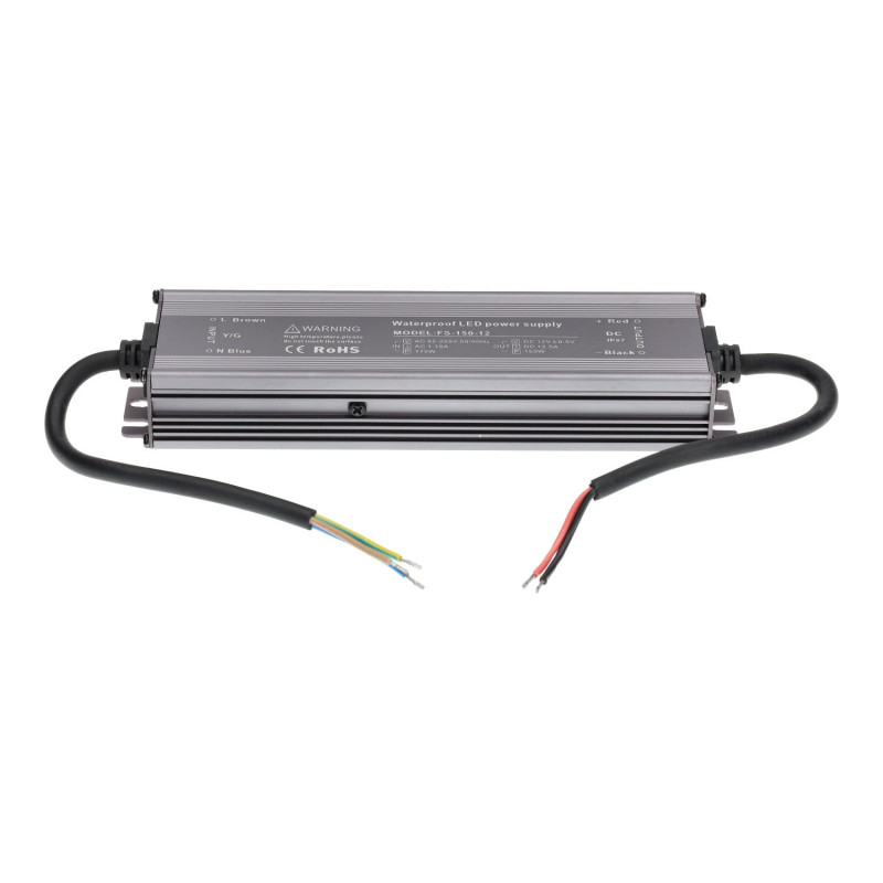 150W IP67 12V LED Power Supply. Water resistant