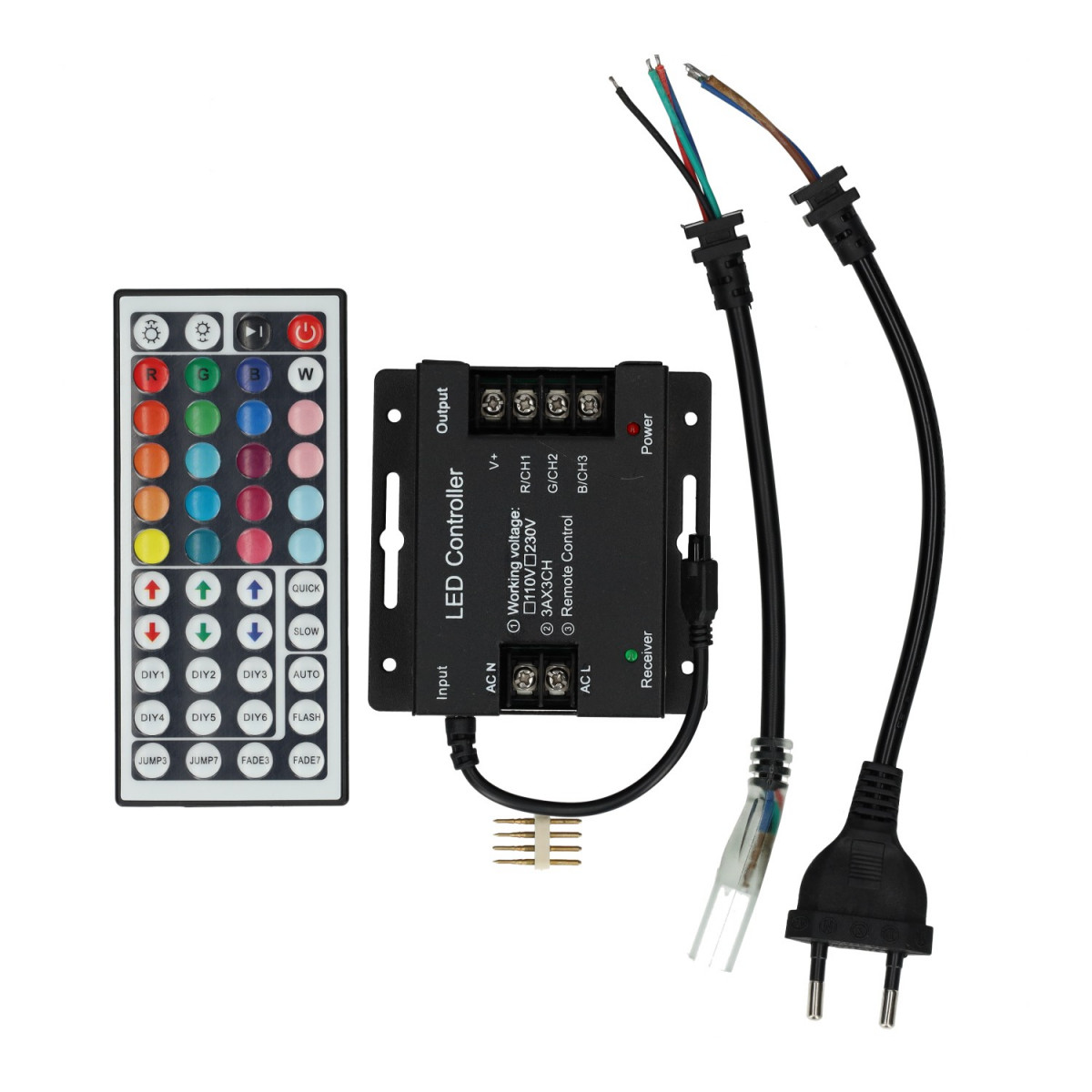 Kit de prise pour contrôleur de bande LED RGB 220V