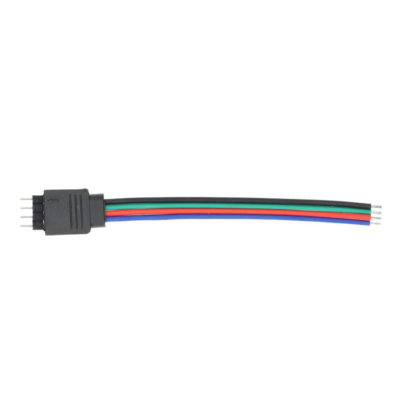 ENERGMiX LED Stripe 1m LED RGB Kabel 4-adrig Verlängerungskabel,  Anschlusskabel Flachkabel 5-adrig für 12v 24v RGB-W LED Streifen