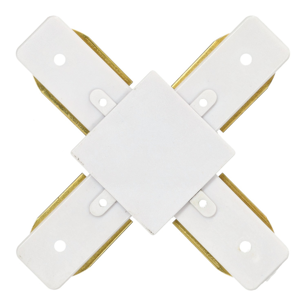 Connectable Rail Connector - Cross, White