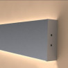 Perfil aluminio tira led iluminación lateral doble 1m